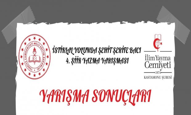 İSTİKLAL YOLUNDA ŞEHİT ŞERİFE BACI 4. ŞİİR YAZMA YARIŞMASI SONUÇLARI